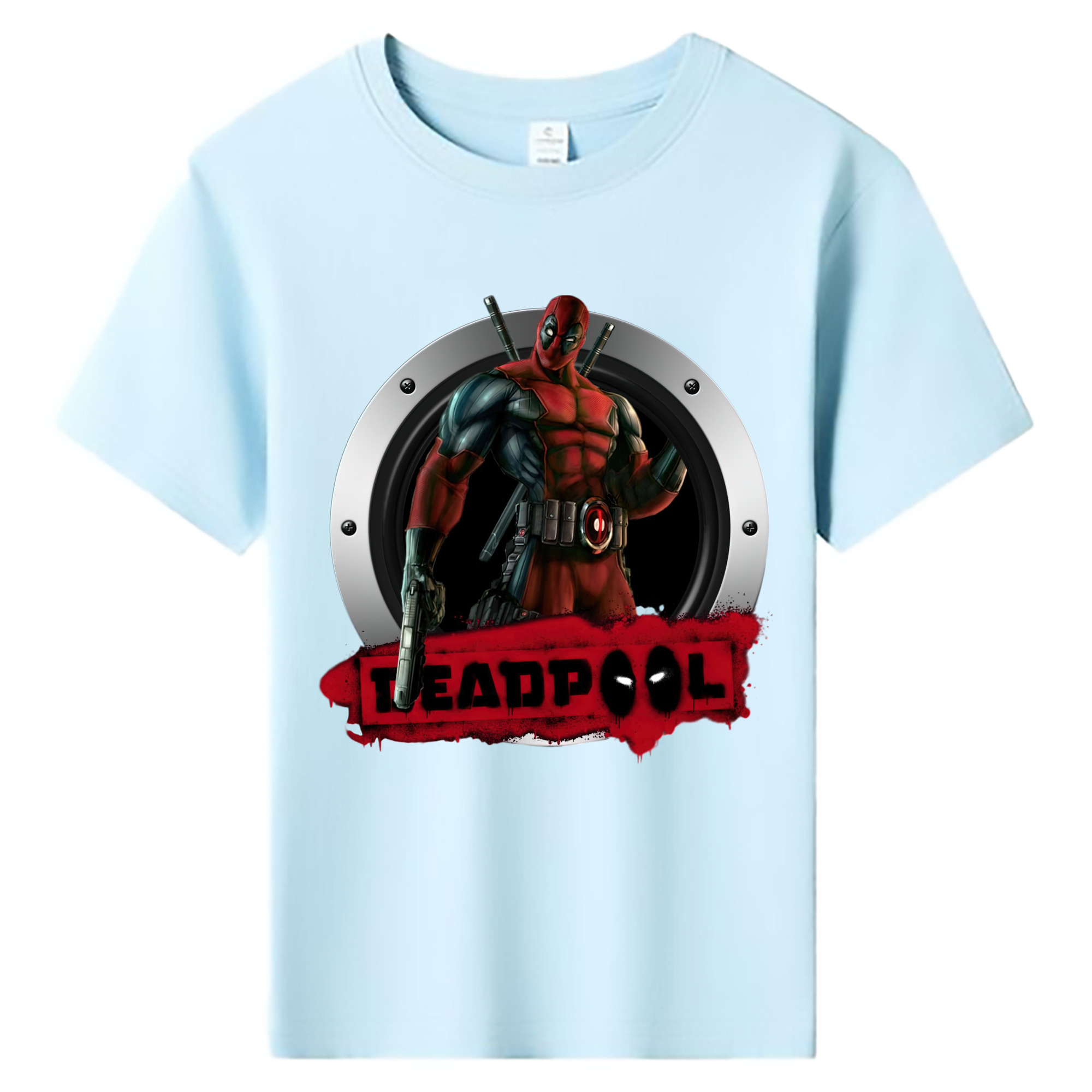 （画像用） Deadpool デッドプール 綿100％キッズTシャツ（フロントプリント）